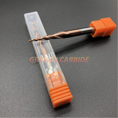 Καρβίδιο 2 βολφραμίου CNC μύλων τελών μύτης σφαιρών φλαούτων μυτερή εργαλειομηχανή με το επίστρωμα