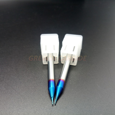 Μύλος τελών μικροϋπολογιστών καρβιδίου βολφραμίου HRC 65/καρβίδιο Endmill με μπλε νανο που ντύνεται